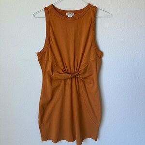 L*SPACE Seaview Dress in Orange FRONT KNOT MINI WOMENS SIZE MEDIUM